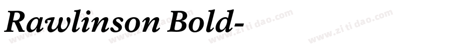 Rawlinson Bold字体转换